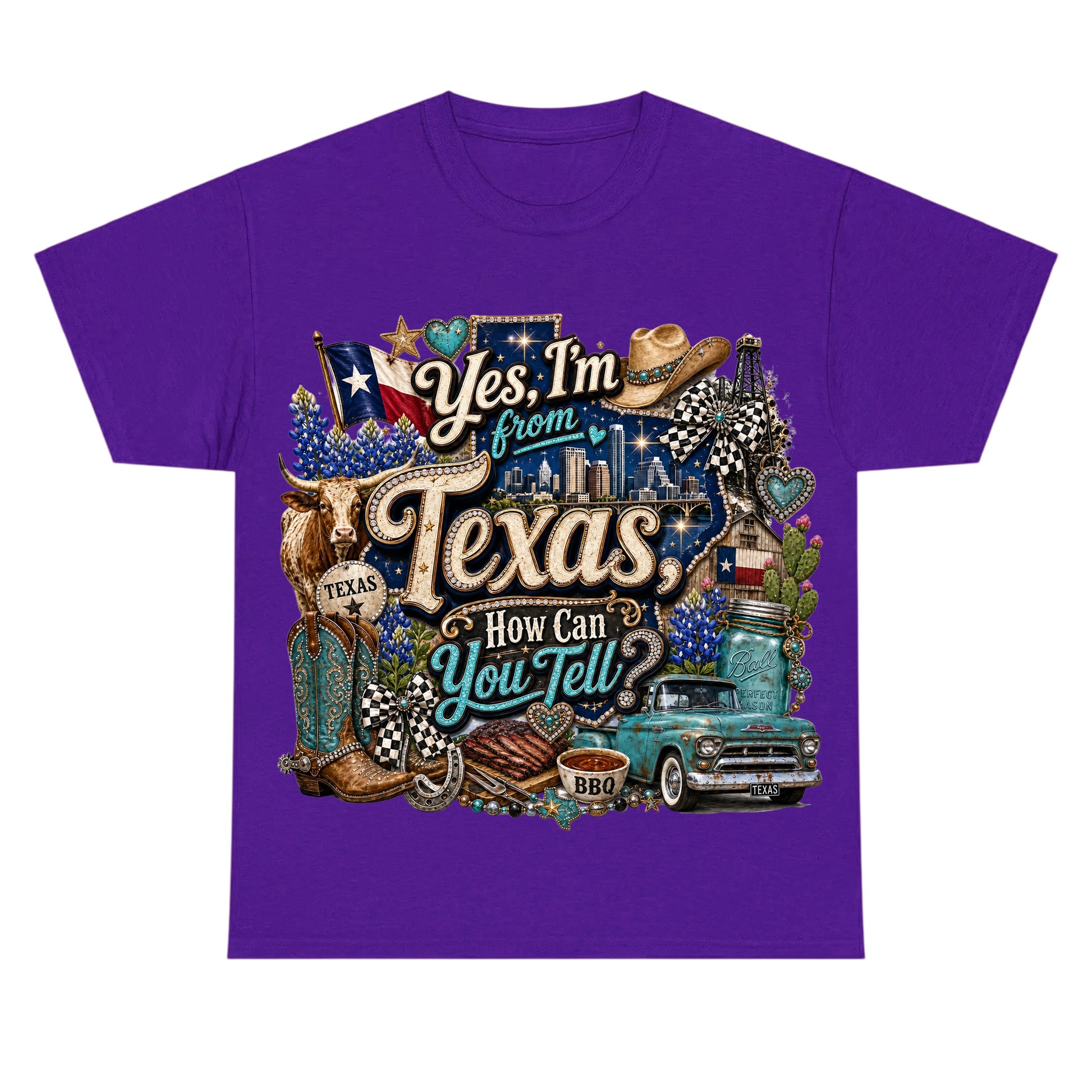 Yes I'm From Texas, How Can You Tell Retro Texas T-shirt