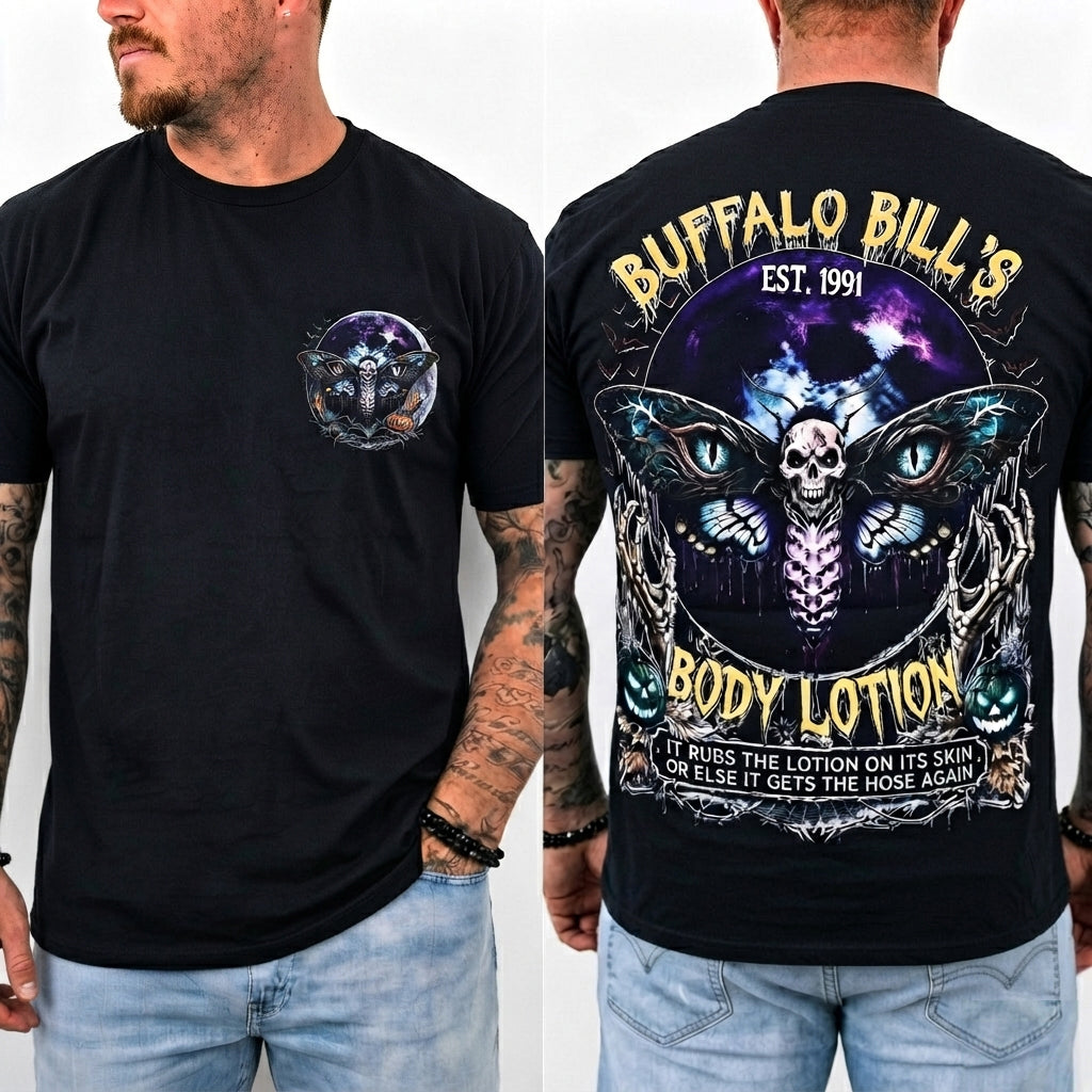 Vintage Horror Movie Double‑Sided Print T‑Shirt