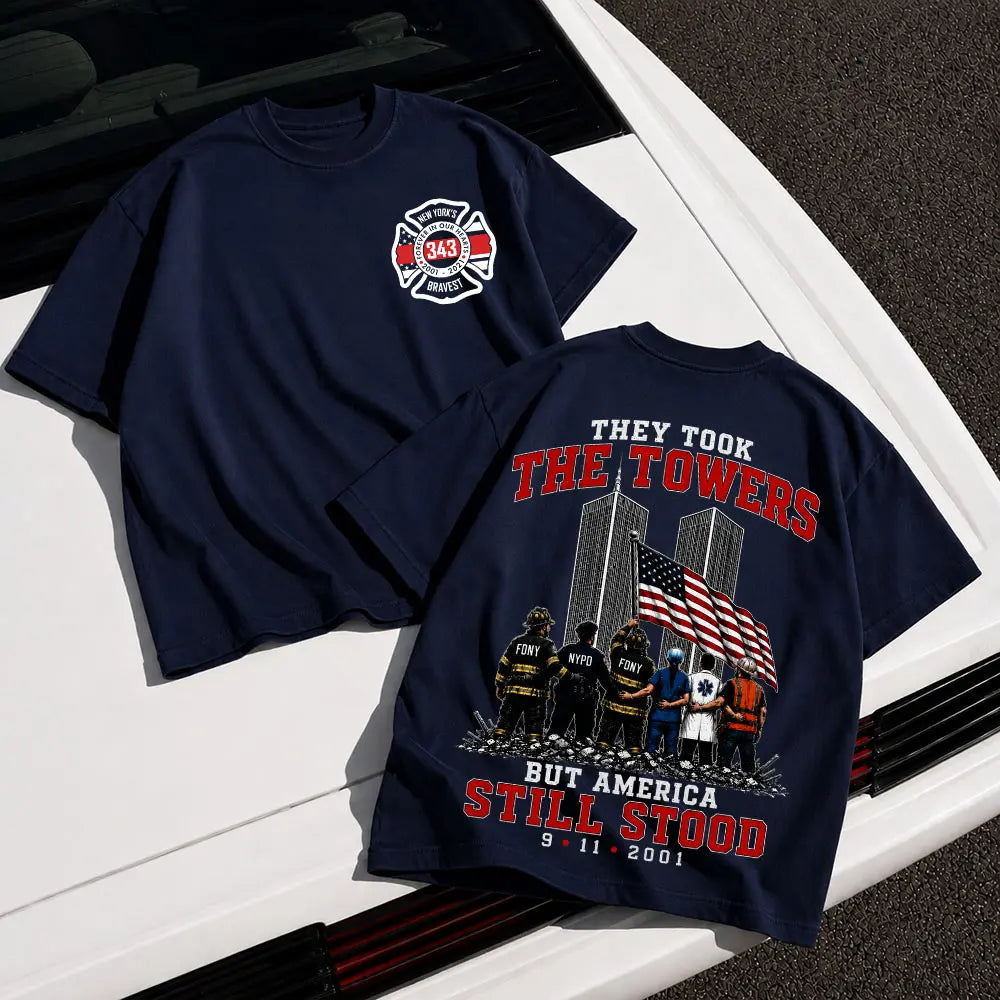 9/11 25th Anniversary Memorial Shirt — Honor 343 FDNY Heroes