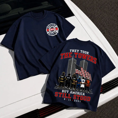 9/11 25th Anniversary Memorial Shirt — Honor 343 FDNY Heroes