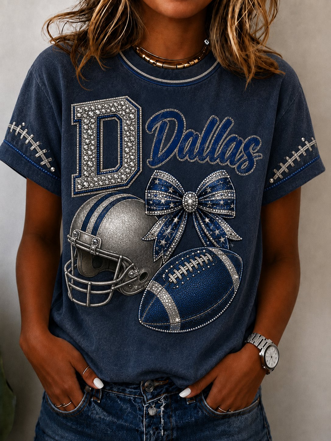 Women's Football Print T-shirt