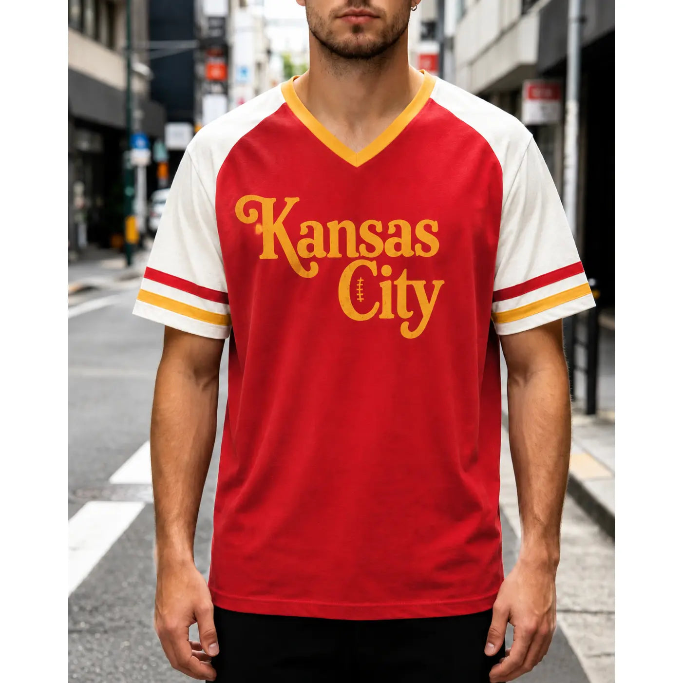 Unisex V-Neck Game Day Quick-Drying Tee