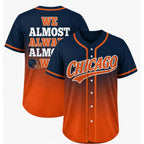 Football Fan Gradient Ombre Baseball Jersey