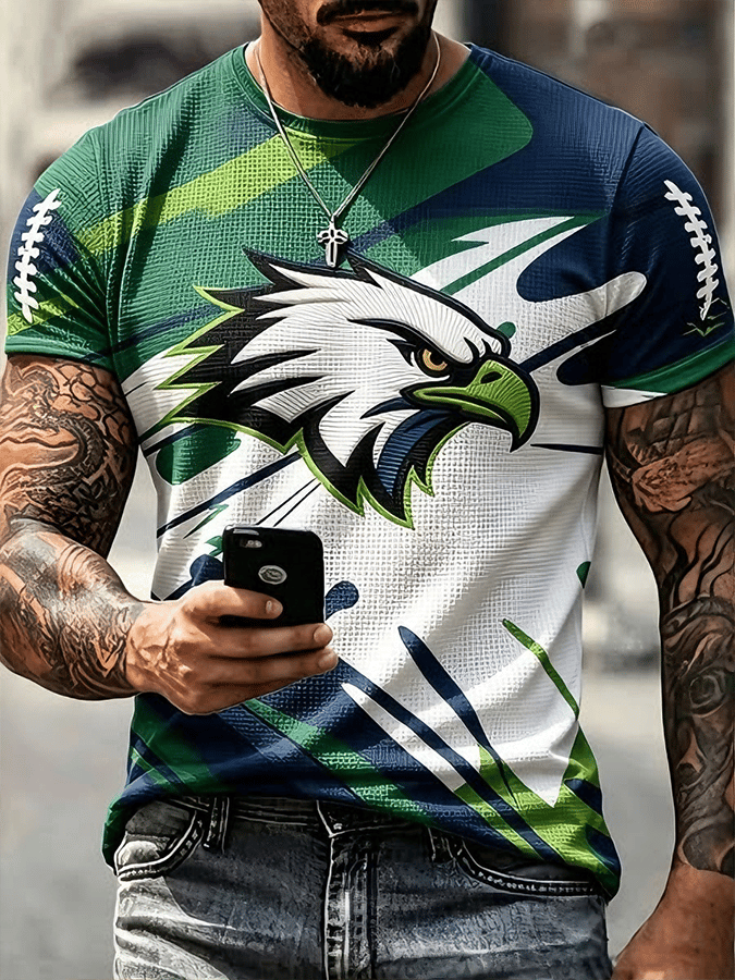 Men's Rugby Lovers Printed Short-sleeved T-shirt