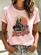 Women'S Country Music Printed Casual T-Shirt