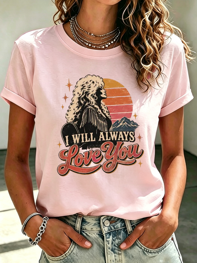Women'S Country Music Printed Casual T-Shirt
