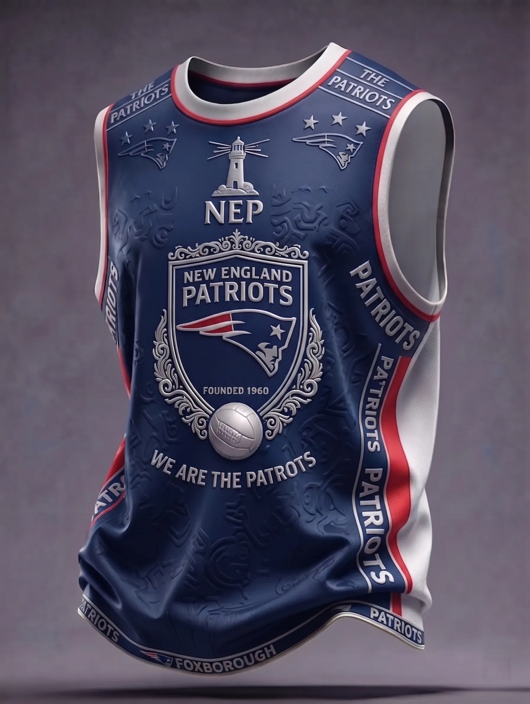 Men's New England Patriots Football Print Tank Top