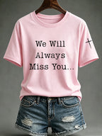 Women'S Commemorative Printed Casual T-Shirt