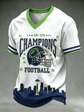 Men's Football Print Short-Sleeve T-Shirt