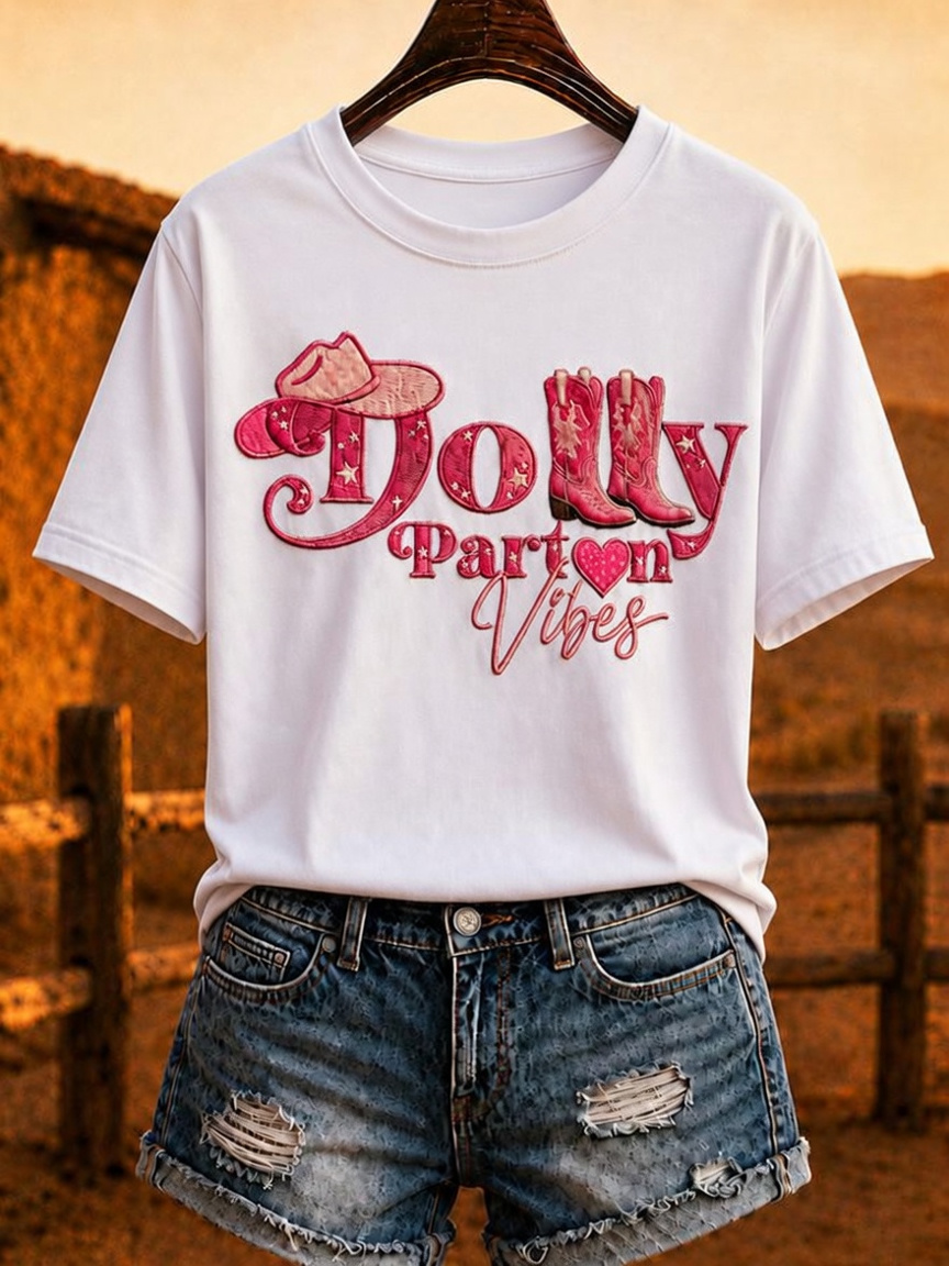 Women'S Country Music Printed Casual T-Shirt