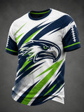 Men's American Football Fan Memorial Print T-Shirt