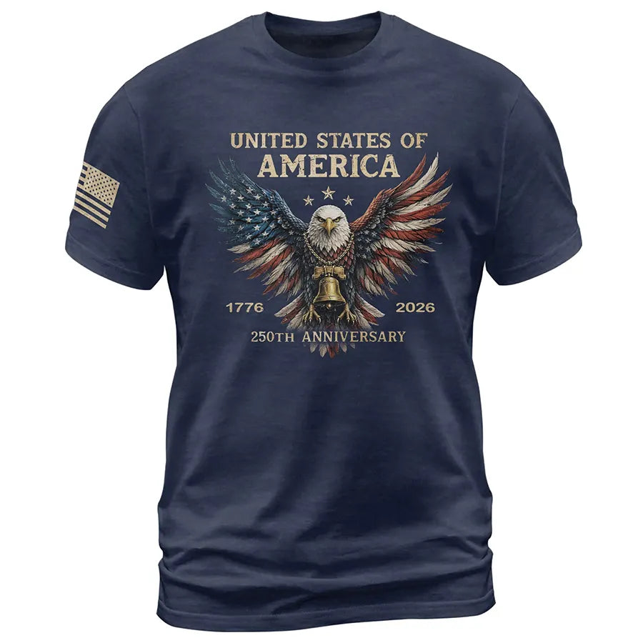 USA 250th Anniversary 250 Years Shirt 1776–2026 American Flag Winged
