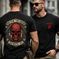 Men Retro Skull Banner Graphic Tactical Tee