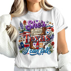 She's From Texas I Can Tell Unisex Cuffed-sleeve T-shirt