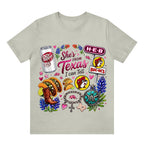 "She's From Texas I Can Tell" Cuffed-sleeve Texas Residents T-shirt