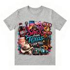 She's From Texas I Can Tell Unisex Travel T-shirt