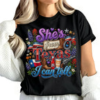 She's From Texas I Can Tell Unisex Cuffed-sleeve T-shirt