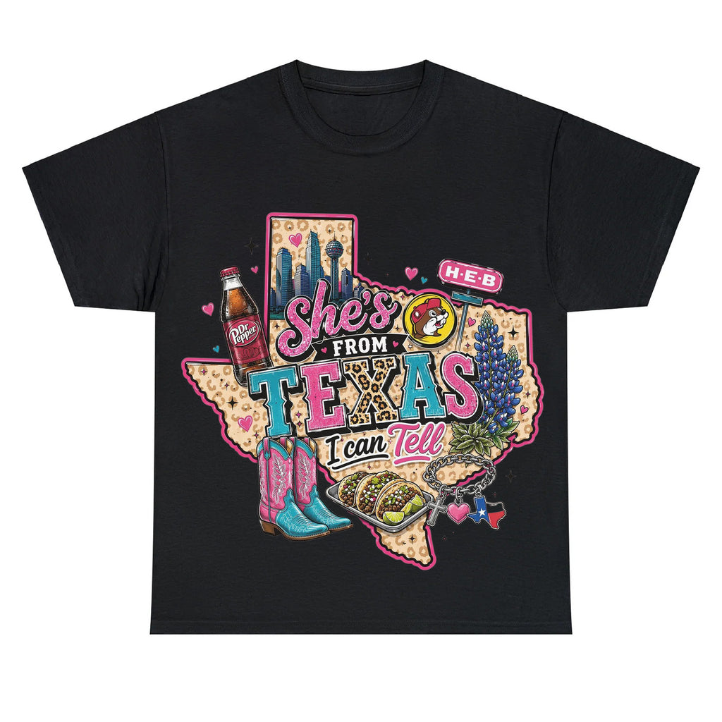 Shes From Texas I Can Tell - Western Southern Vibes T-shirt