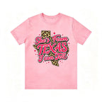 She's From Texas I Can Tell Leopard Texas Map Graphic T‑Shirt