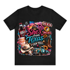 She's From Texas I Can Tell Unisex Travel T-shirt
