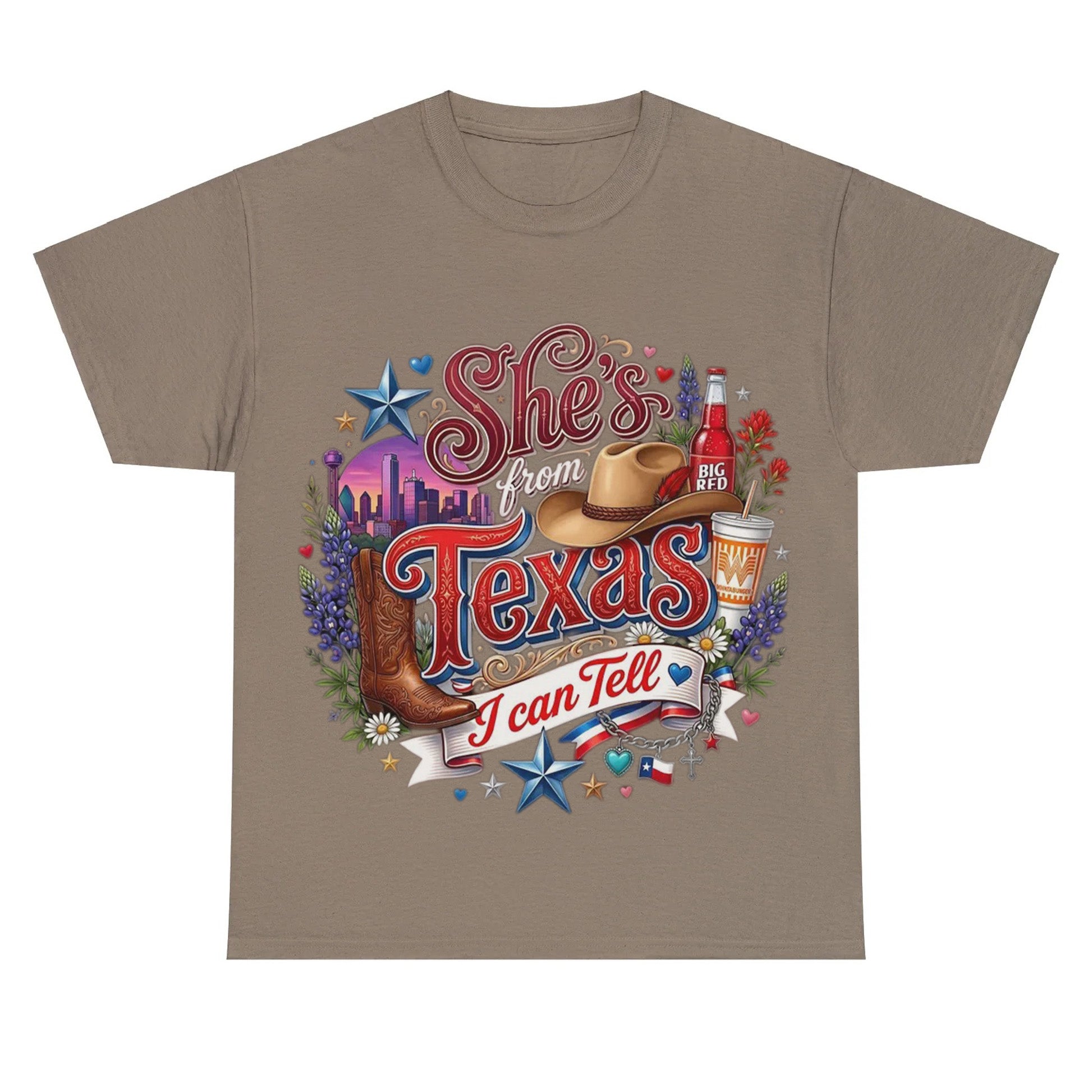 "She's From Texas I Can Tell" Retro Texas T-shirt