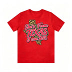 She's From Texas I Can Tell Leopard Texas Map Graphic T‑Shirt