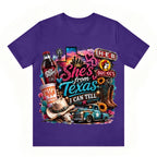 She's From Texas I Can Tell Unisex Travel T-shirt