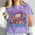 She's From Texas I Can Tell Unisex Cuffed-sleeve T-shirt