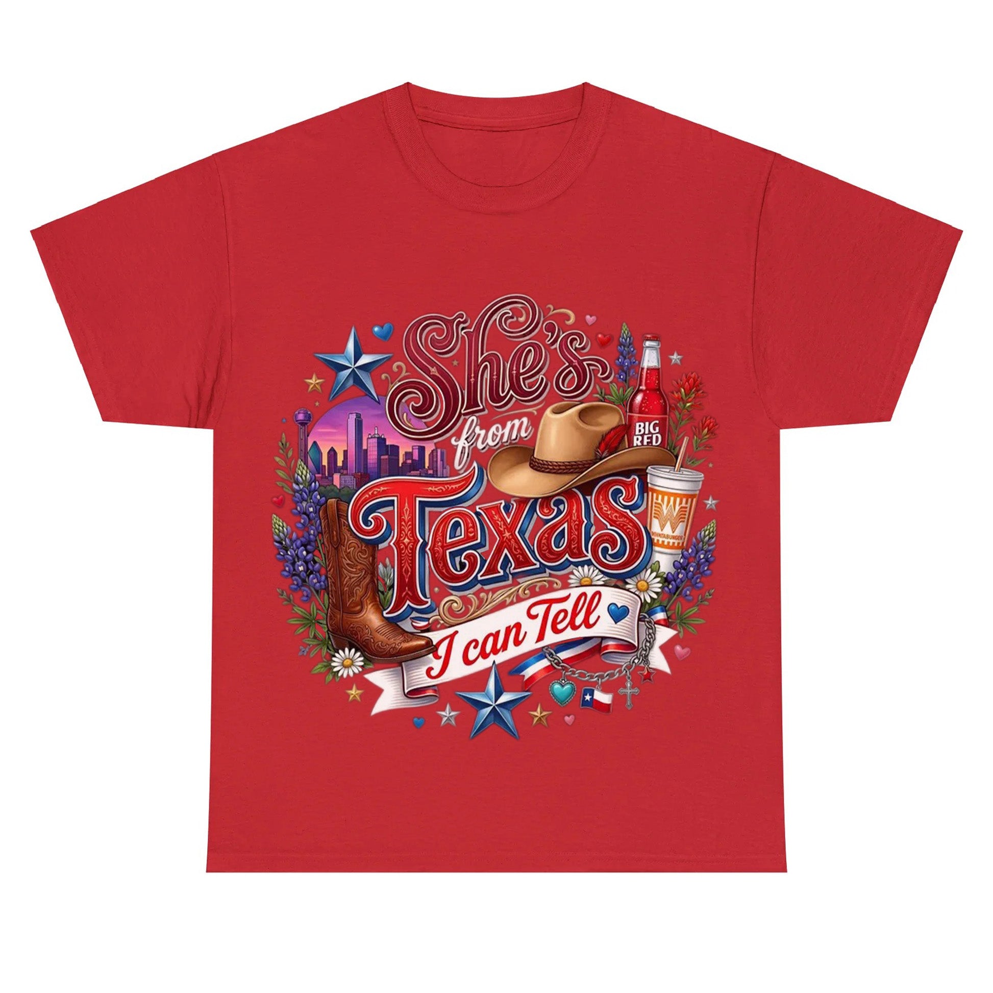 "She's From Texas I Can Tell" Retro Texas T-shirt