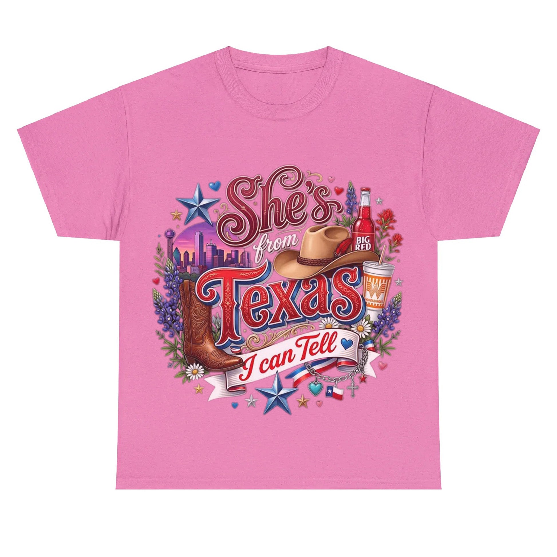 "She's From Texas I Can Tell" Retro Texas T-shirt