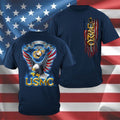USMC - American Flag Bald Eagle Feather Ega T-shirt