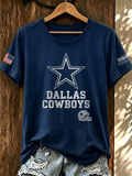 Women's Casual Dallas Cowboys Print T-Shirt