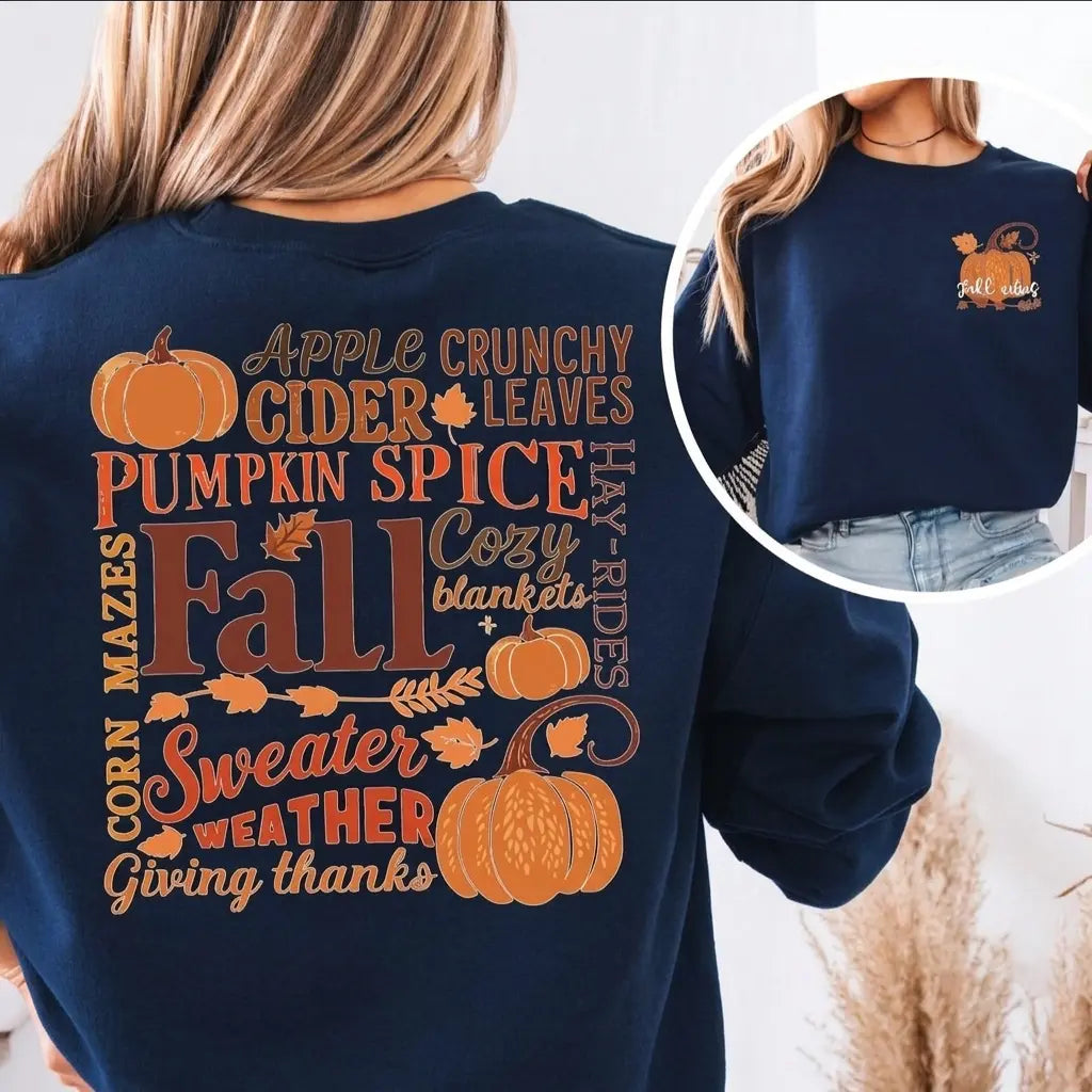 Fall Vibes Pumpkin Sweatshirt