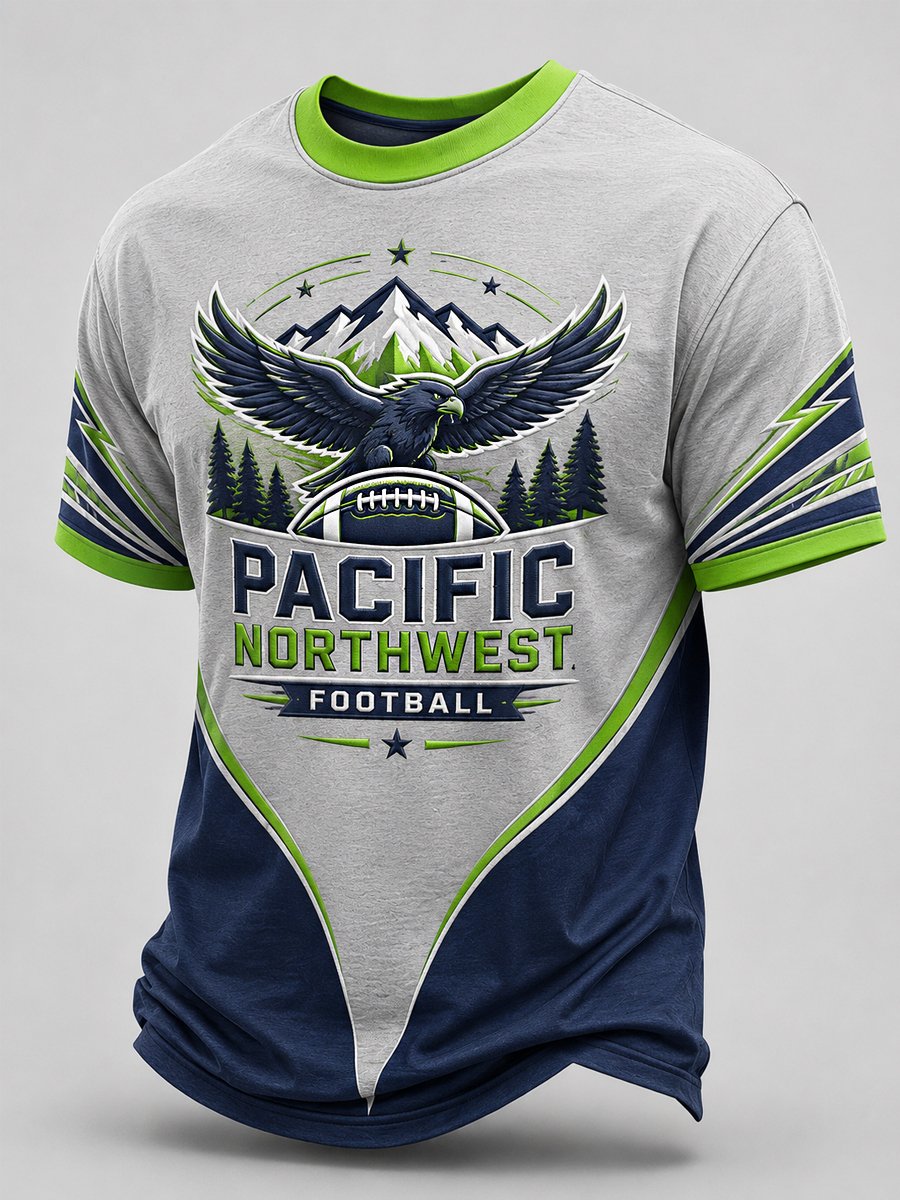 Men's Rugby Lovers Printed Short-sleeved T-shirt