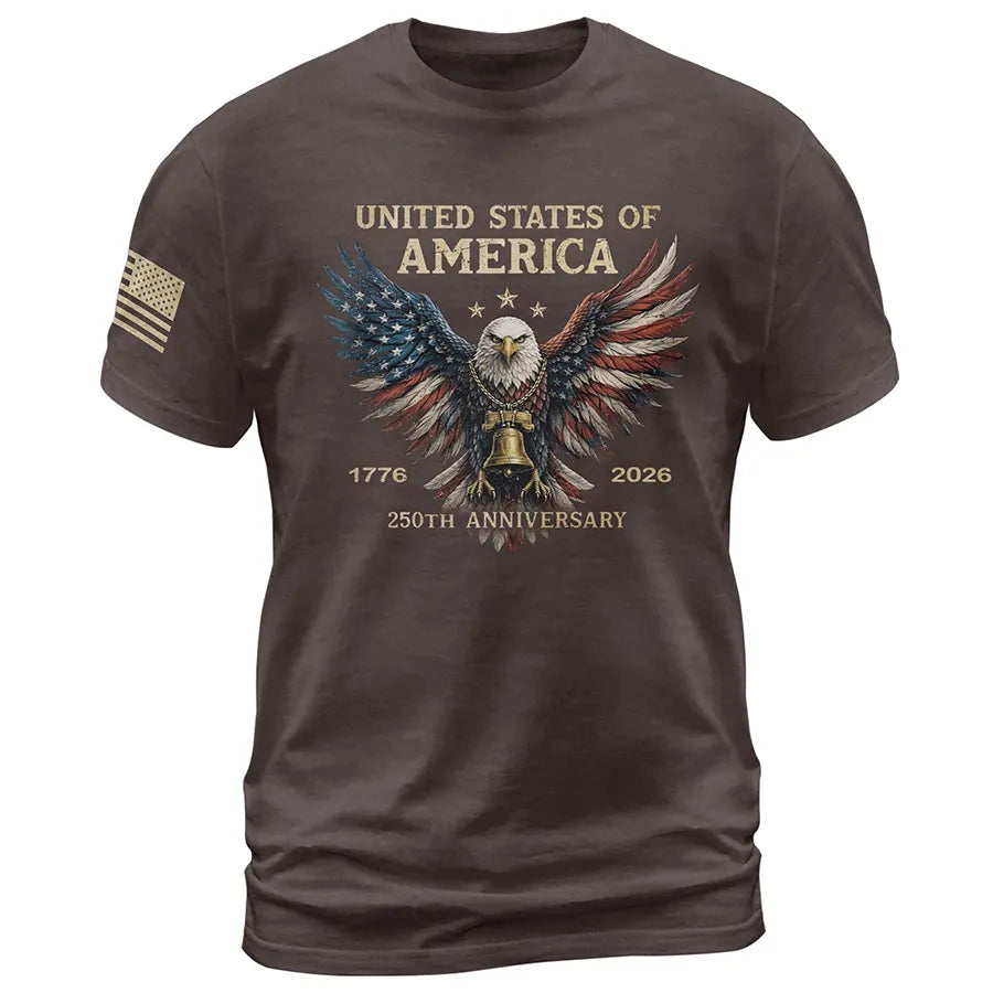 USA 250th Anniversary 250 Years Shirt 1776–2026 American Flag Winged