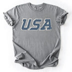 Unisex Vintage USA Tee. Patriotic July 4th Red, White and Blue.