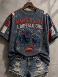 Women's Rugby Lovers Printed Casual Tops