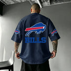 Buffalo Football-Inspired Graphic Men's Oversized T-Shirt