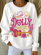 Women'S Commemorative Printed Round Neck Sports Top