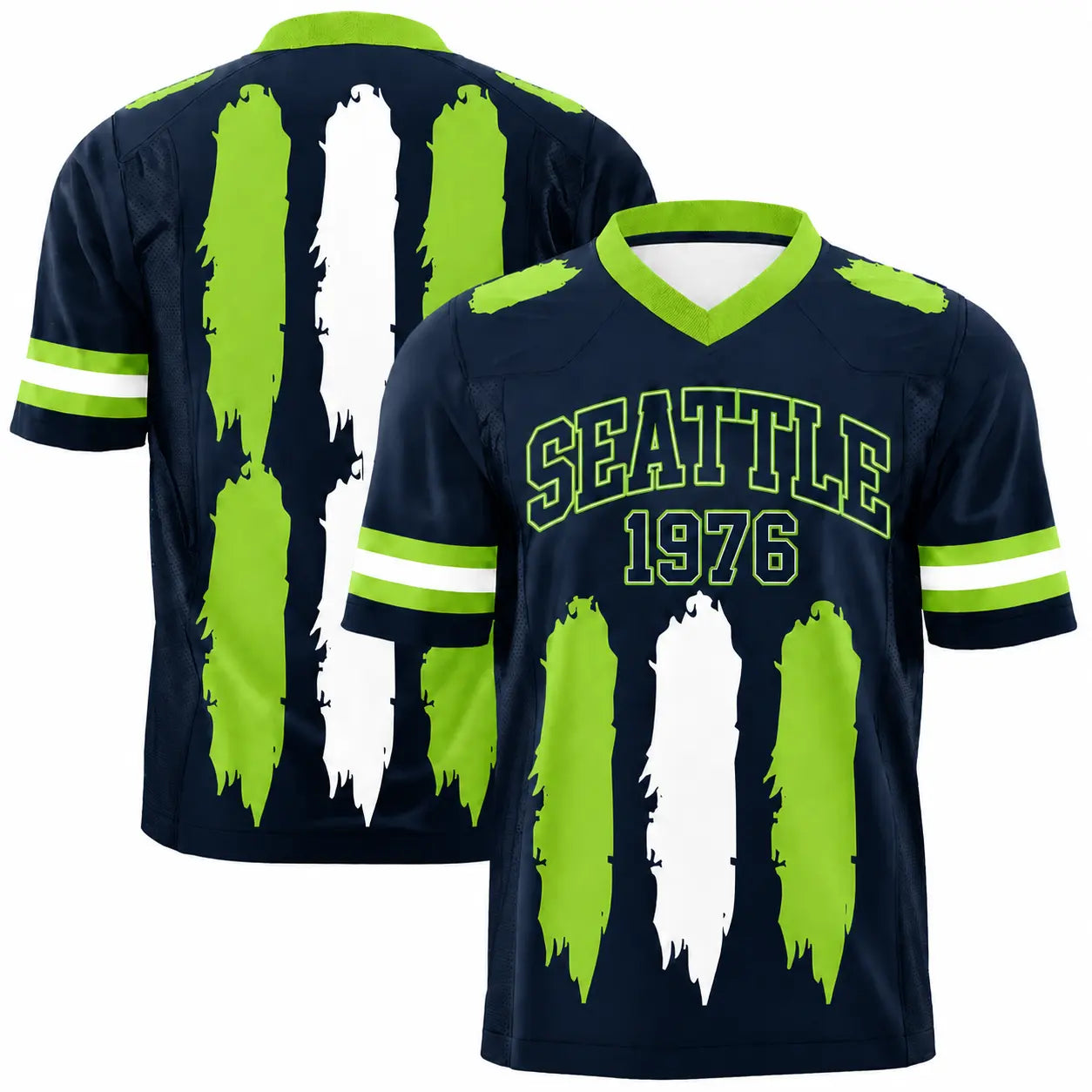 Football Fans V-Neck Jersey for Men Women, Game Day Team Shirt, Quick-Drying Sports Outdoor Jersey, Gifts for Football Lovers - Multiple colors available