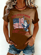 USA 250th Anniversary Statue Of Liberty Eagle Vintage Patriotic Tee