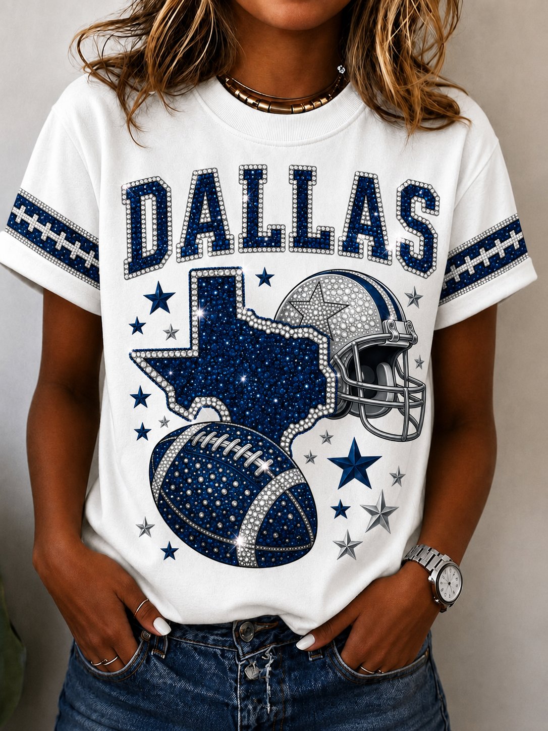 Women's Football Print T-shirt