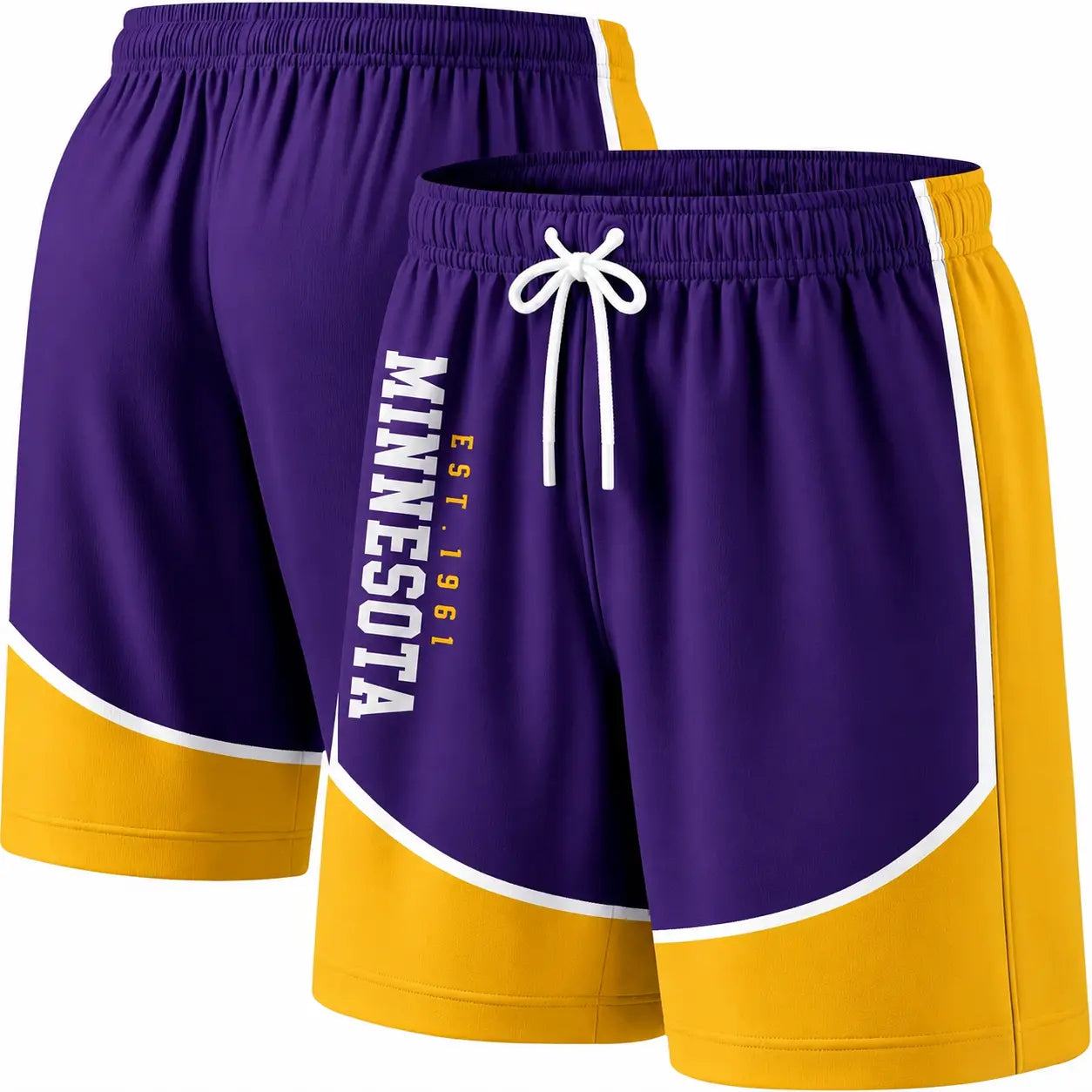 Football Fans Board Shorts With Lining Men Swim Trunks