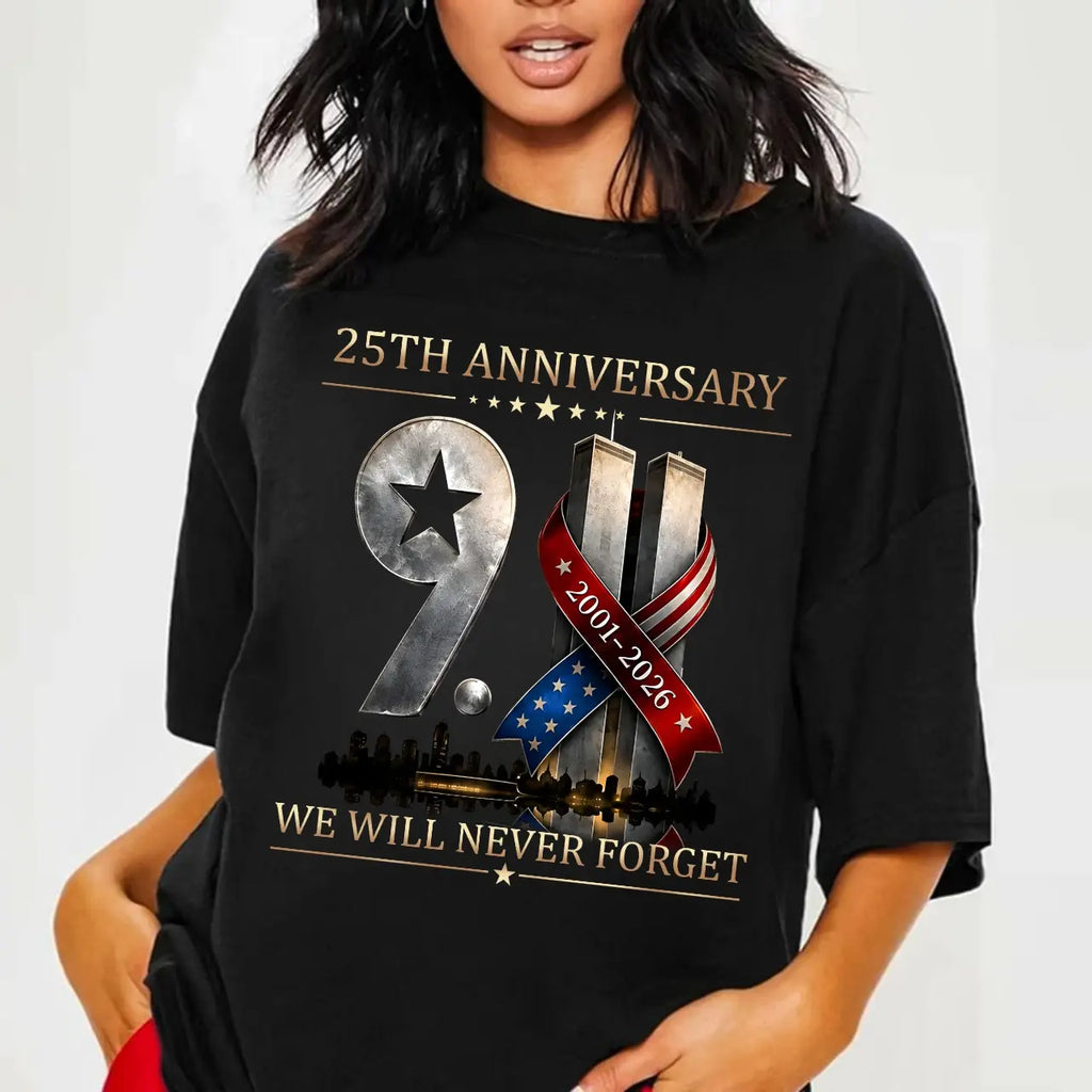 9/11 25th Anniversary Memorial TShirt