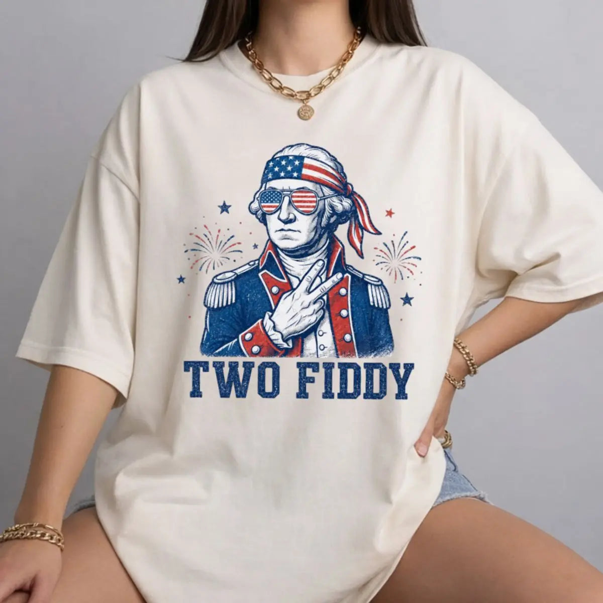 Two Fiddy George Washington T Shirt