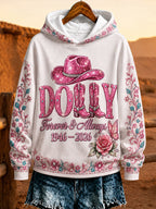 Women'S Rural Queen Commemorative Printed Long Sleeve Hoodie
