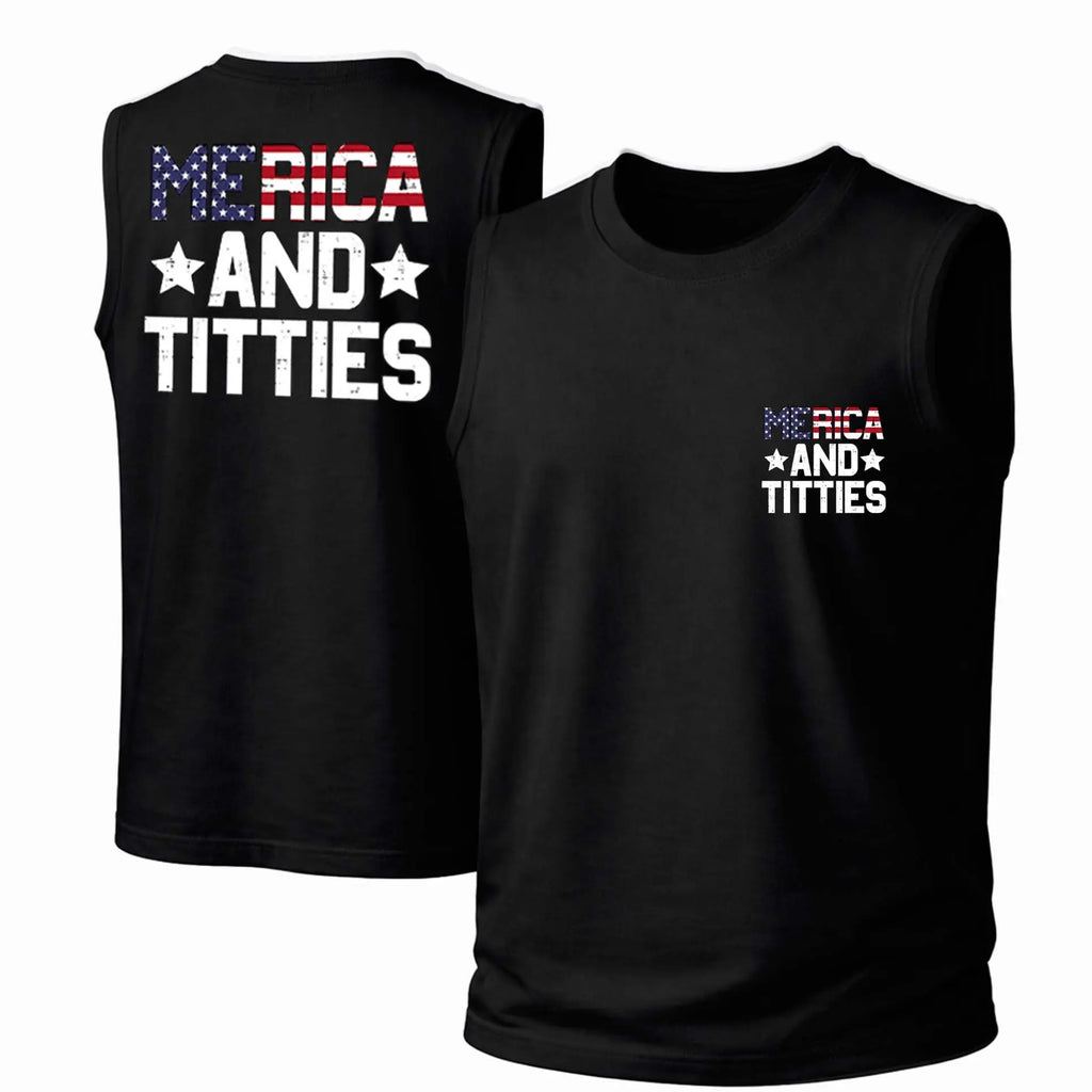 Merica And Titties Tank Top