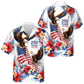 USA 250 Years 1776-2026 Patriotic Eagle Flag Hawaiian Shirt