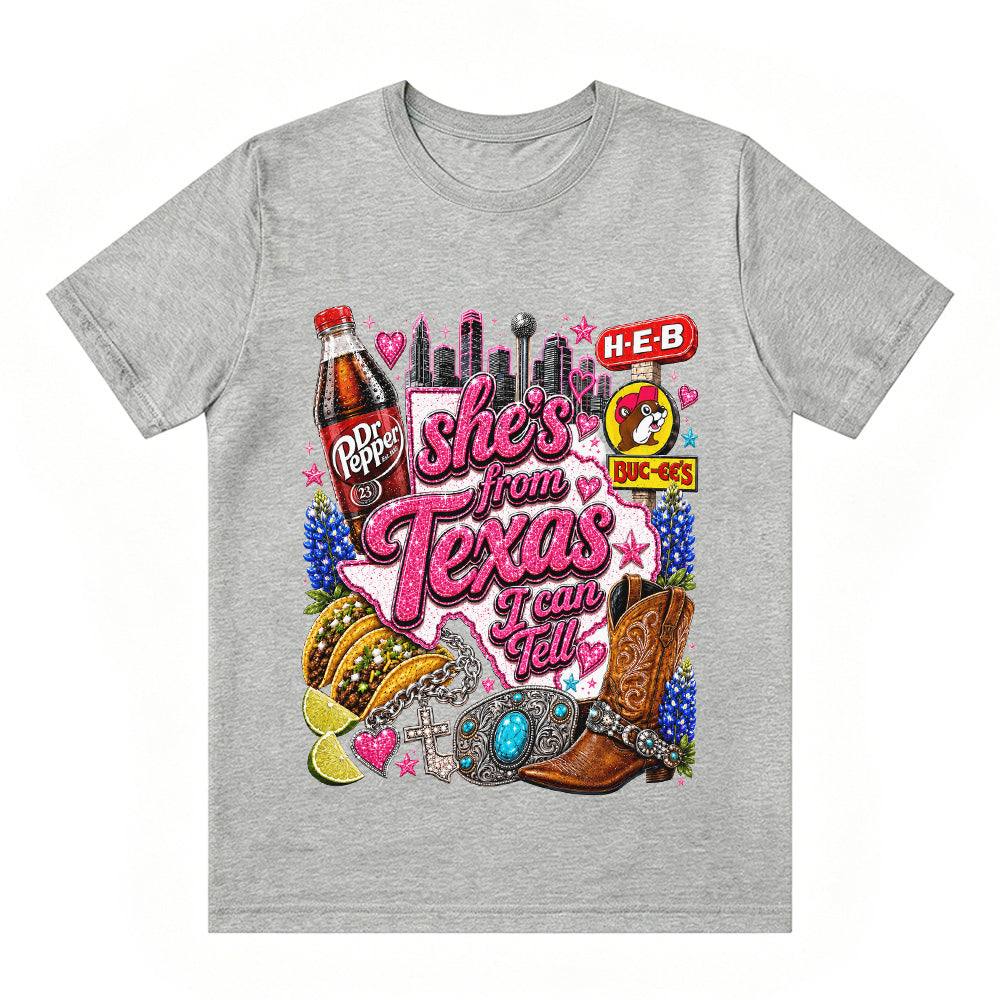 Shes From Texas I Can Tell - Texas Cowgirl Shirt