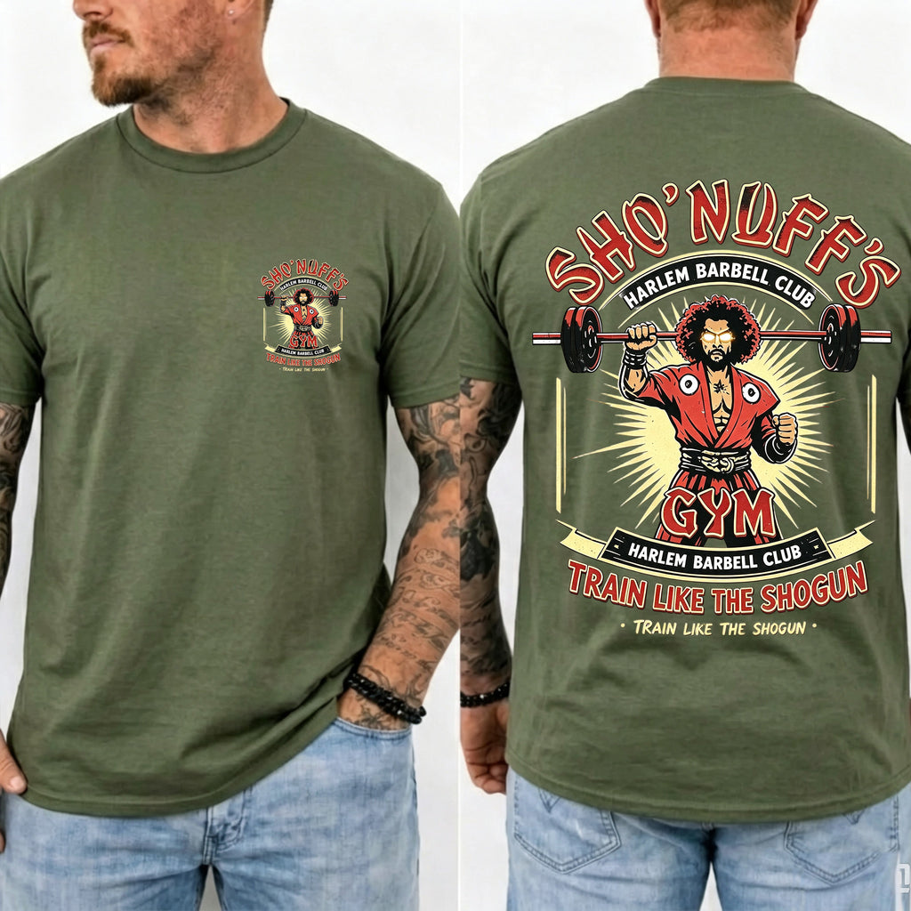 Sho' Nuff's Gym Double‑Sided Graphic T‑Shirt Retro Movie Tee